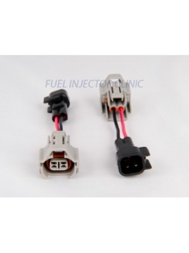 Picture of Set of 8 Denso (female) to US Car/EV6 (male) injector plug adaptors