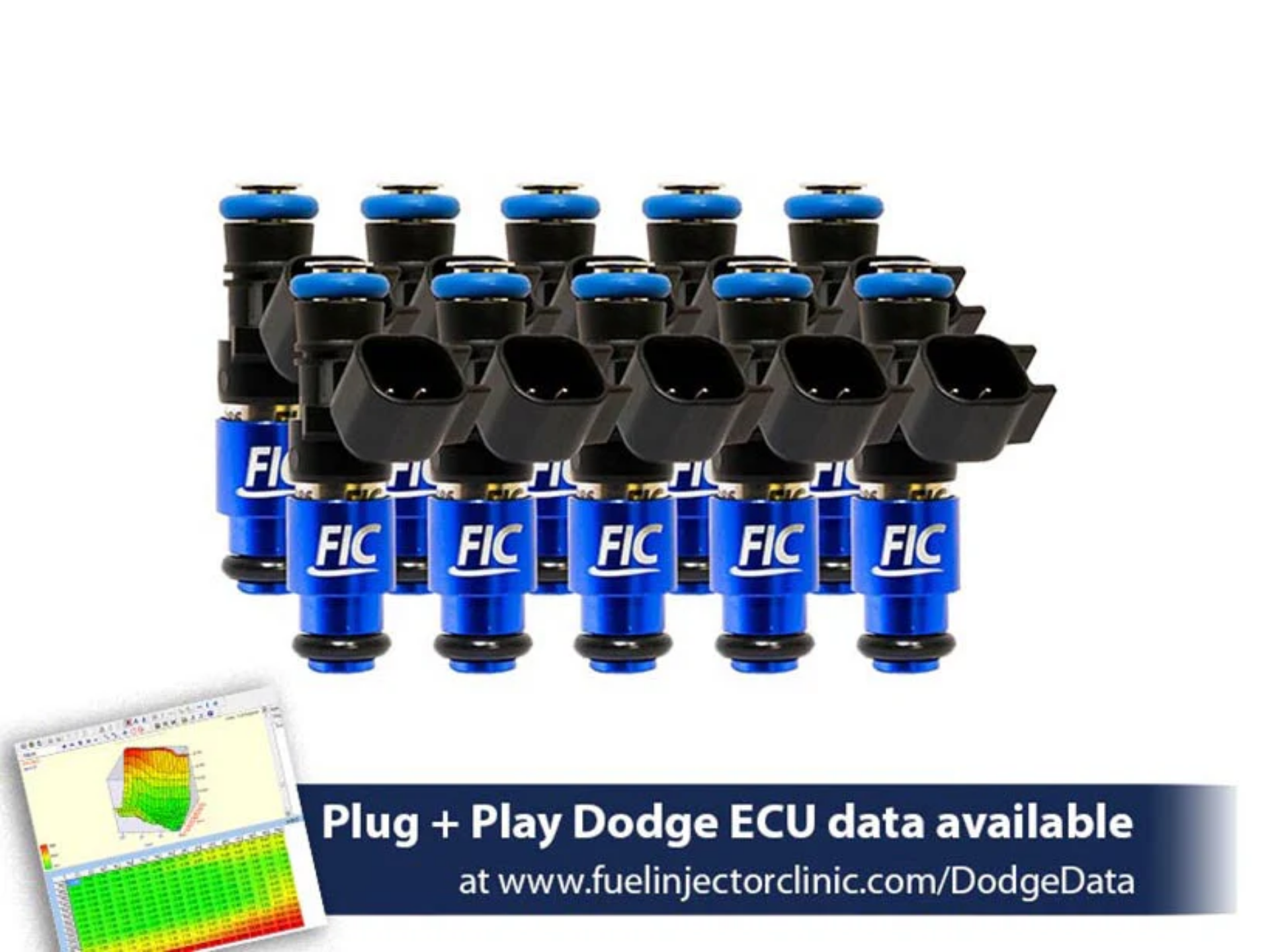 Picture of 1200cc-D FIC Fuel Injector Clinic Injector Set for Dodge Viper ZB2 ('08-'10) VX1 ('13-'17)