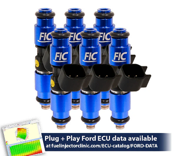 Picture of 1440cc (140 lbs/hr at 43.5 PSI fuel pressure) FIC Fuel Injector Clinic Injector Set for Ford Falcon XR6T (BA/BF)