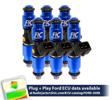 Picture of 1200cc (110 lbs/hr at 43.5 PSI fuel pressure) FIC Fuel Injector Clinic Injector Set for Ford Falcon XR6T (BA/BF)