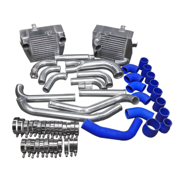 Picture of Side Mount Intercooler + Piping Pipe Tube Kit For Mitsubishi 3000GT VR4 Dodge Stealth TD04