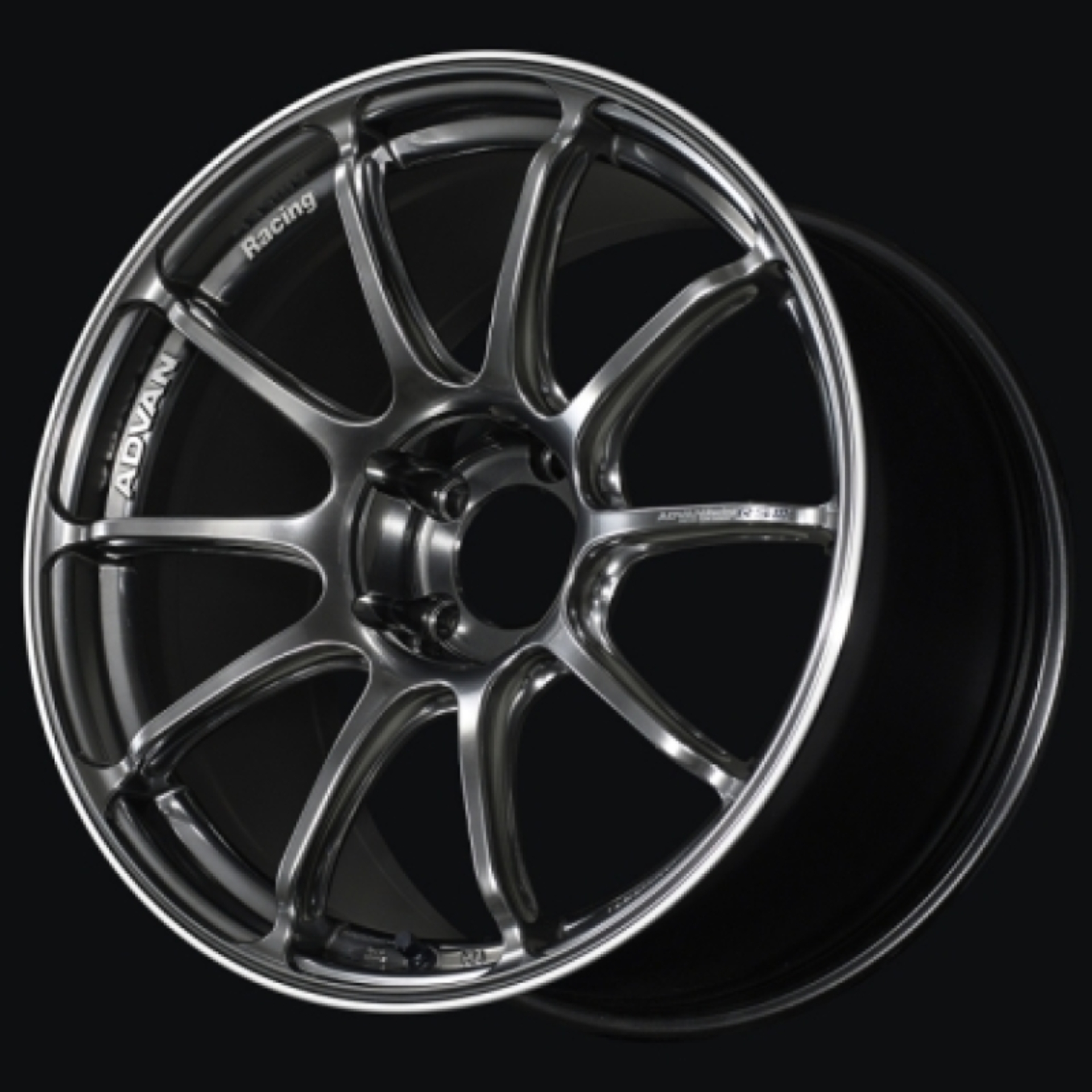 Picture of Advan RSIII 18x8.5 +45 5x114.3 Racing Hyper Black and Ring Wheel