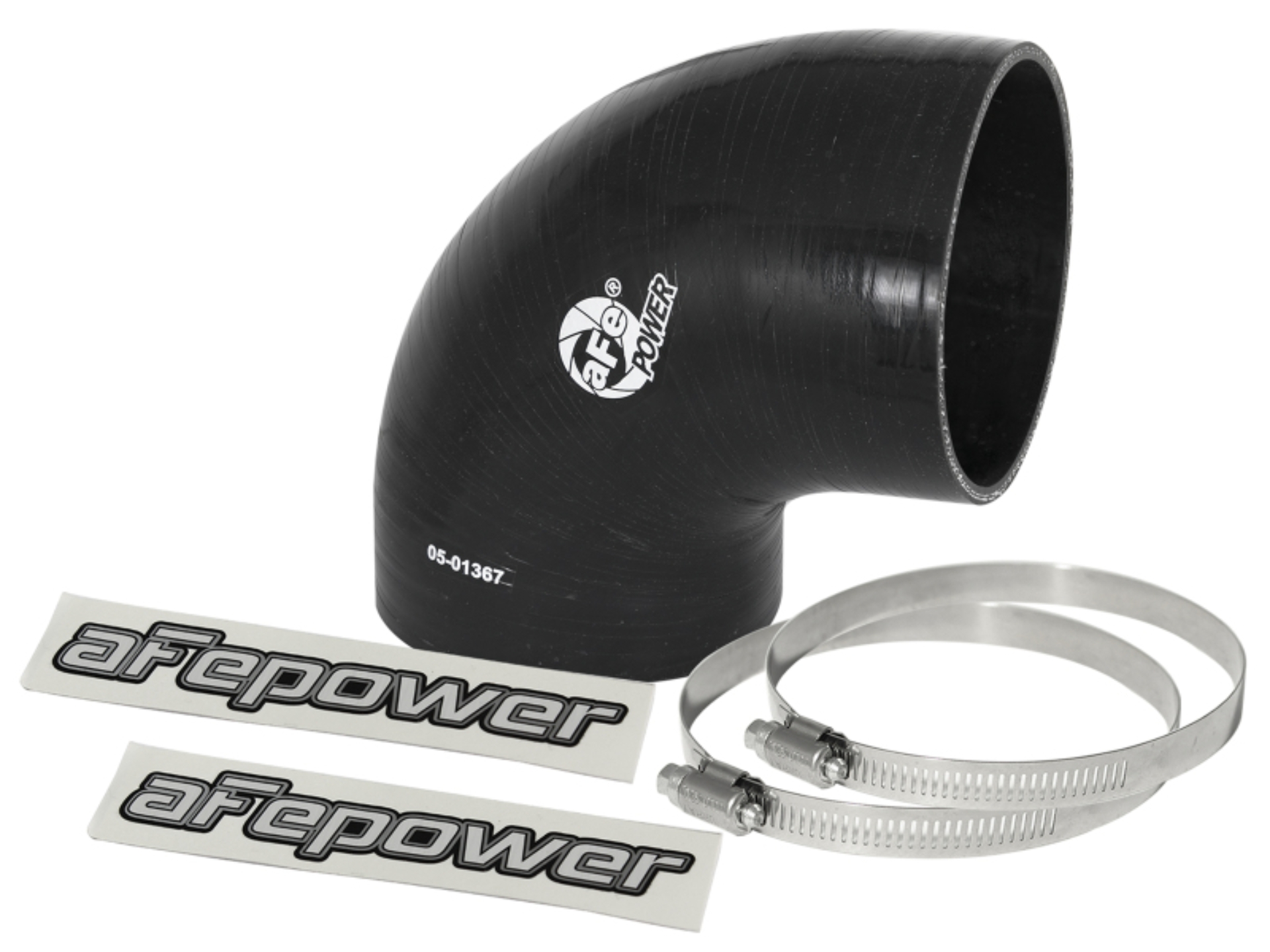 Picture of aFe Magnum FORCE Intake Coupling Kit (4 IN ID to 3-4/5 IN ID x 90 Deg.) Elbow Coupler - Black