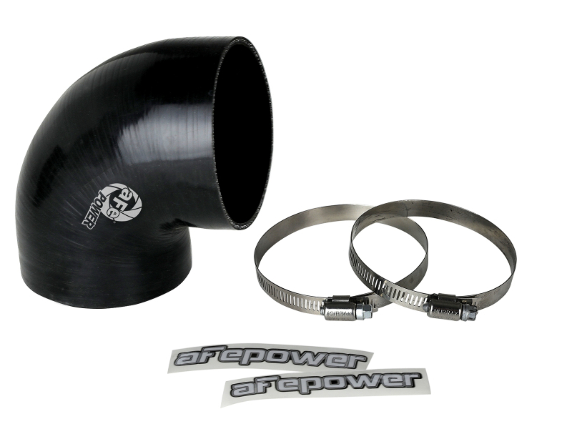 Picture of aFe Magnum FORCE Intake Coupling Kit (3-3/4 IN ID to 3-1/2 IN ID x 90 Deg.) Elbow Coupler - Black