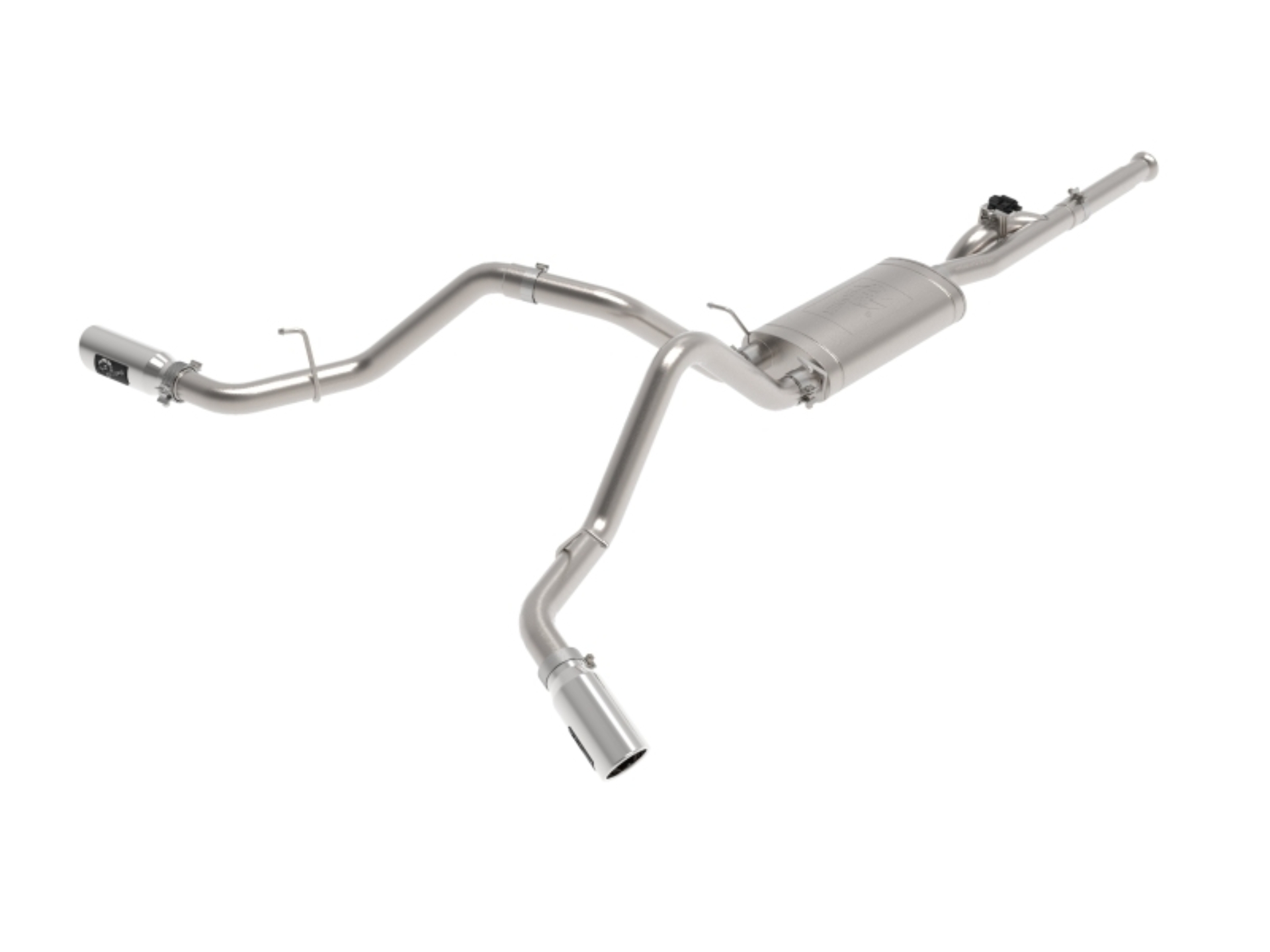 Picture of aFe Gemini XV Cat-Back Exhaust System GM Trucks 09-18 V6-4.3/V8-4.8/5.3L- Cut-Out Polished