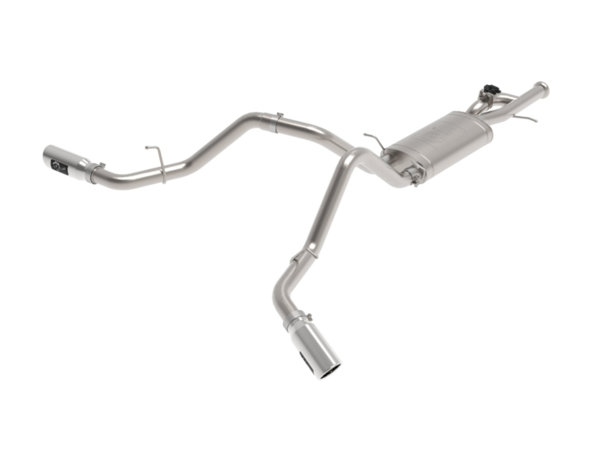 Picture of aFe Gemini XV Cat-Back Exhaust System GM Trucks 09-18 V6-4.3/V8-4.8/5.3L- Cut-Out Polished