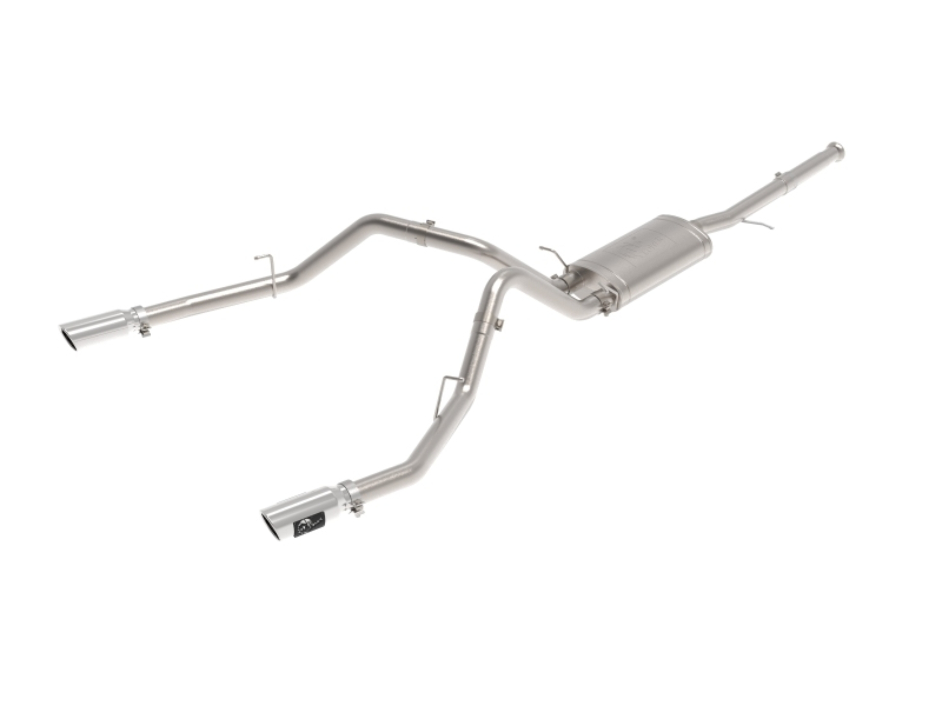 Picture of aFe Apollo GT Series Cat-Back Exhaust GM Trucks 09-18 V6-4.3L/V8-4.8/5.3L-Dual Rear Exit Polish Tips