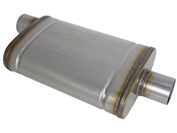 Picture of aFe MACH Force-Xp Muffler 2-1/2 IN ID Offset/Center x 9 IN W x 4 IN H x 14 IN L - Oval Body