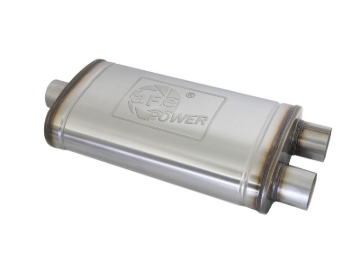 Picture of aFe MACH Force-Xp Muffler 3 IN ID Center/Dual-Outlet x 11 IN W x 6 IN H x 22 IN L - Oval Body