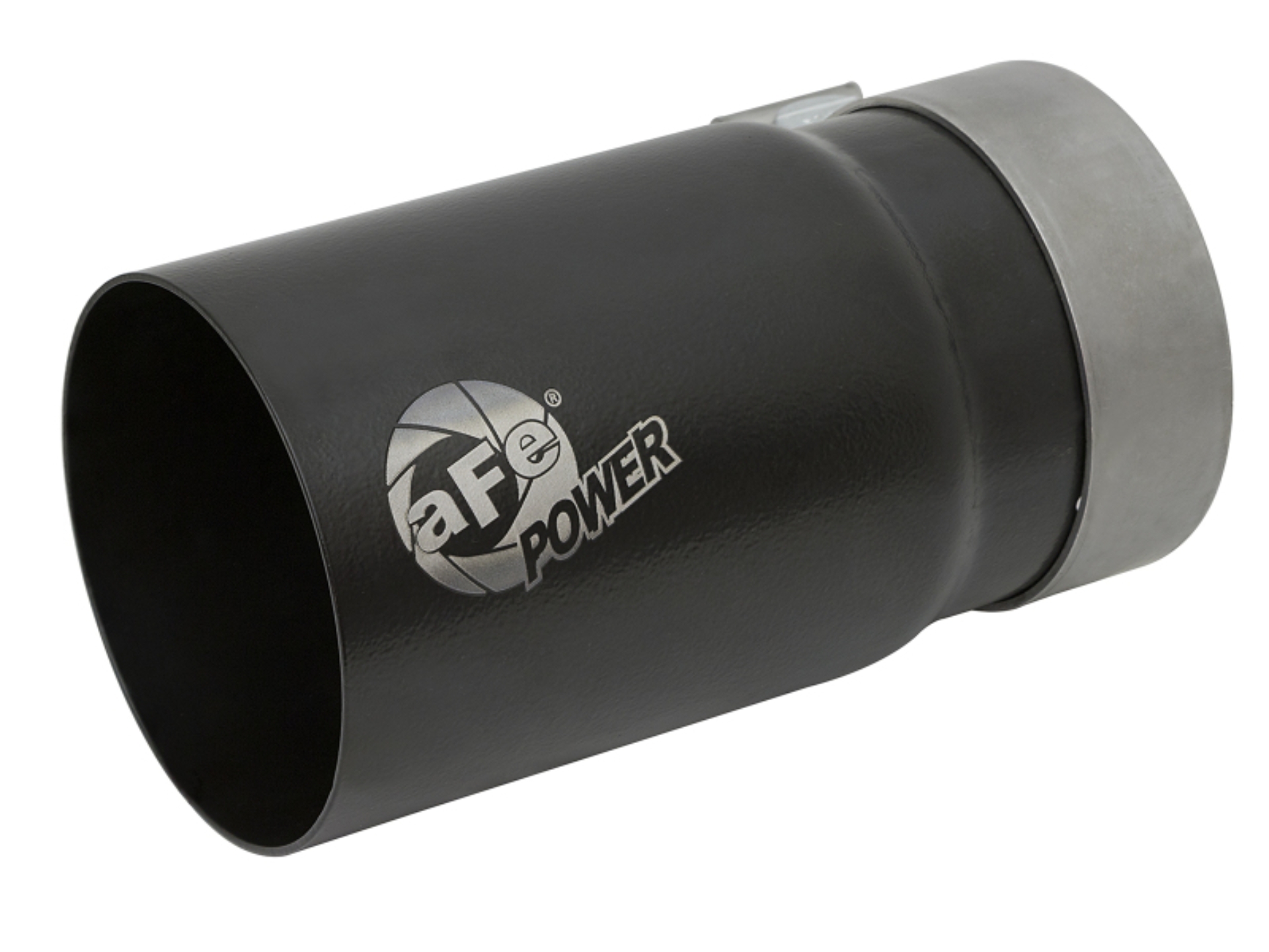 Picture of aFe MACH Force-Xp Universal Exhaust Tip 3-1/2 IN Inlet x 4 IN Outlet x 7 IN L Black Right Side Exit