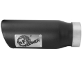 Picture of aFe MACH Force-Xp Universal Exhaust Tip 3-1/2ININ x 4-1/2IN Outlet x 12IN Black Left Side Exit