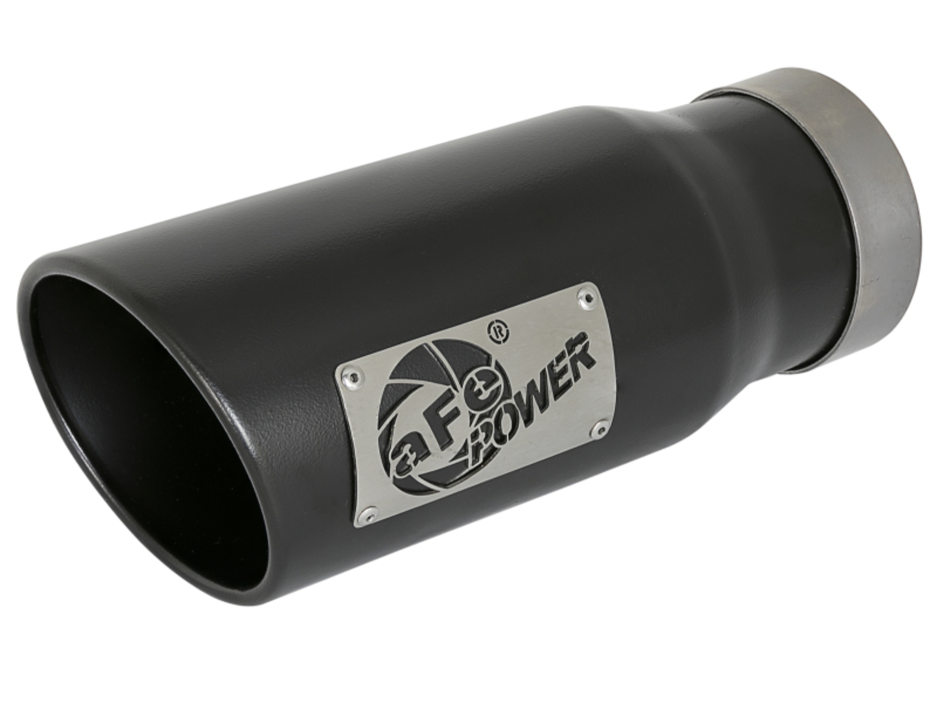 Picture of aFe MACH Force-Xp Universal Exhaust Tip 4 IN Inlet x 5 IN Outlet x 12 IN L- Black Tip