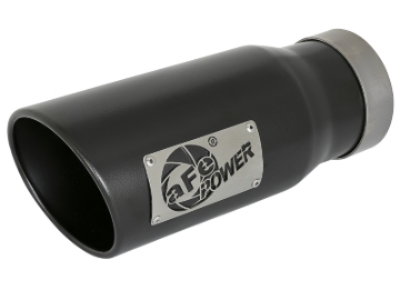 Picture of aFe MACH Force-Xp Universal Exhaust Tip 4 IN Inlet x 5 IN Outlet x 12 IN L- Black Tip