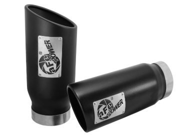 Picture of aFe MACH Force-Xp Universal Exhaust Tip 4 IN Inlet x 5 IN Outlet x 12 IN L- Black Tip