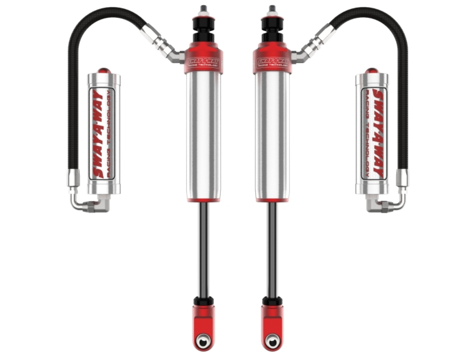 Picture of aFe Sway-A-Way 2.5 Front Shock Kit w/Remote Reservoirs for 2-3.5 IN Lifts Ford F-250/F-350 17-24 4WD