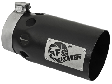 Picture of aFe Rebel XD Series Universal Exhaust Tip 4 IN Inlet x 5 IN Outlet x 10 IN L- Black Right Side Exit