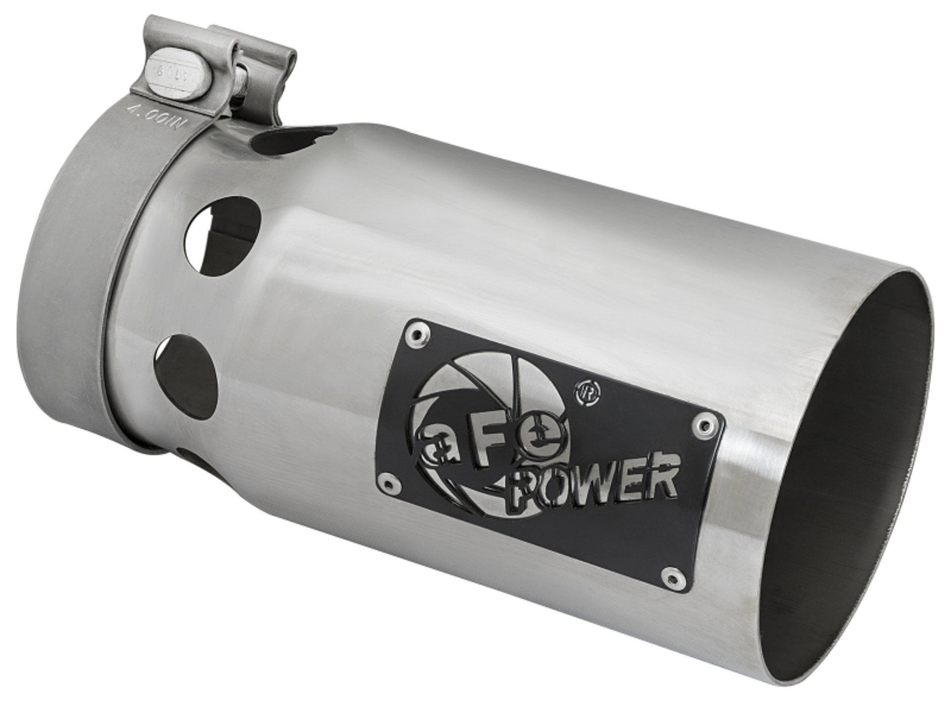 Picture of aFe Rebel XD Series Universal Exhaust Tip 4 IN Inlet x 5 IN Outlet x 10 IN L- Polished Tip