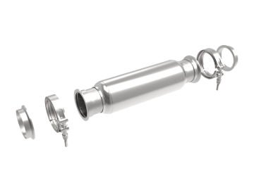 Picture of aFe MACH Force-Xp Resonator 3 IN Inlet/Outlet x 4 IN Dia. x 12 IN Body x 16 IN Overall Length