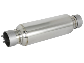 Picture of aFe MACH Force-Xp Resonator 2-1/2 IN Inlet/Outlet x 4 IN Dia. x 12 IN Body x 15 IN Overall Length