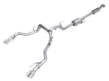 Picture of AWE Tuning 2021+ Ford F150 Tremor w/ Bumper Cutouts 0FG Resonated Cat-Back w/ Chrome Silver Tips
