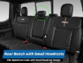 Picture of PRP 2021+ Ford 150/ 2023+ SuperDuty Rear Seat Covers (Pair) - Black w/ Red Stitch