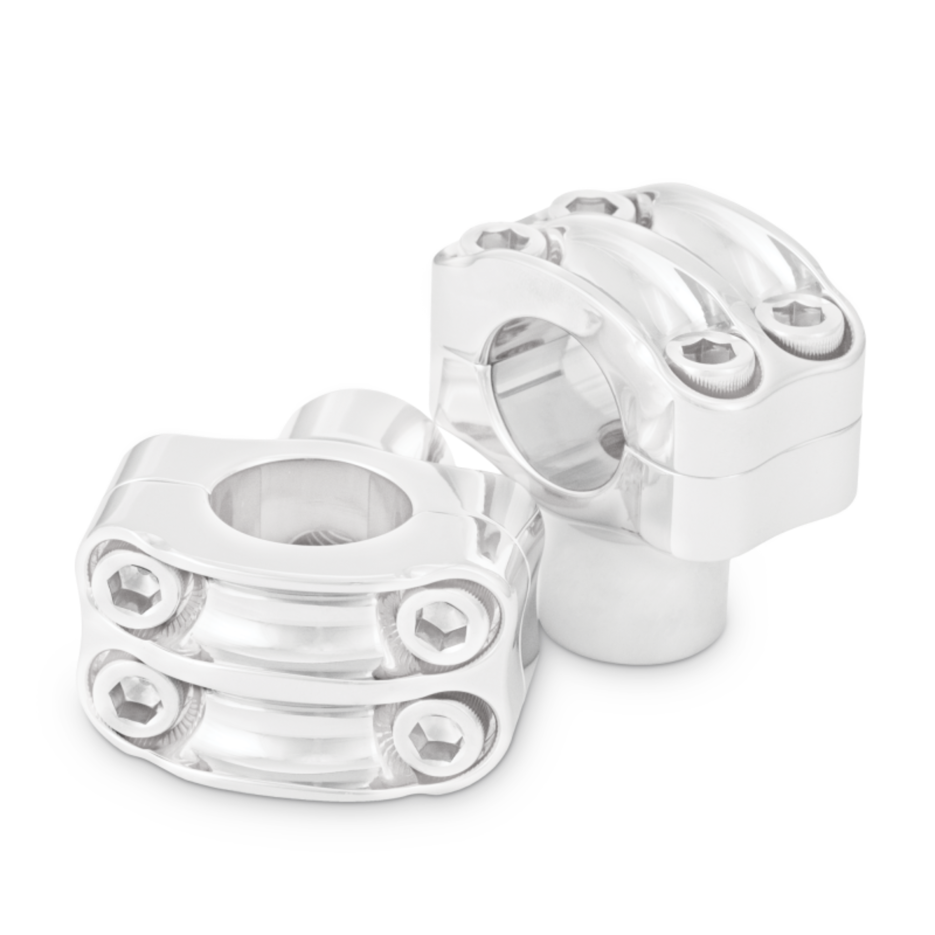 Picture of Burly Brand Reaper Riser Clamp 1-1/2in Tall for 1in Bar, Set - Chrome