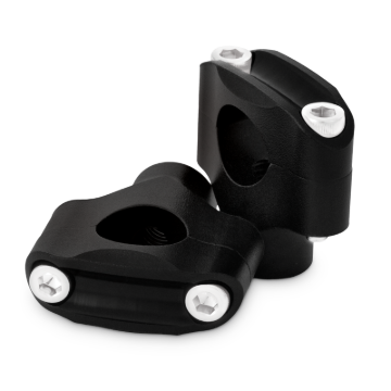 Picture of Burly Brand Reaper Riser Clamp 2-Bolt 1-1/2in Tall for 1in Bar, Set - Texture Black