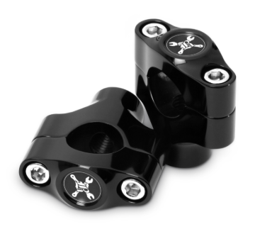 Picture of Burly Brand Hawk Riser Clamp for 1in Bar, Set - Black