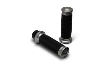 Picture of Performance Machine 08-23 Touring, 16-24 Softail TBW Contour Handle Grip Set - Gun Metal Gray
