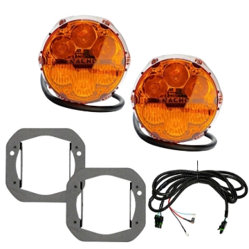 Picture of Nacho Lighting Jeep JL/JT SAE Combo Amber Plug N Play Fog Light Kit (1pc Bumper Kit)