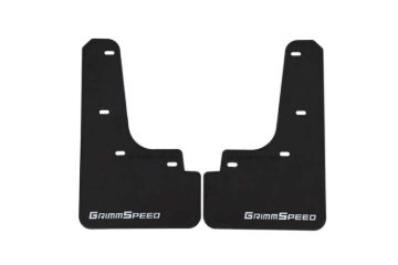 Picture of Grimmspeed 22-25 Subaru WRX Mudflaps - Black w/ White Lettering