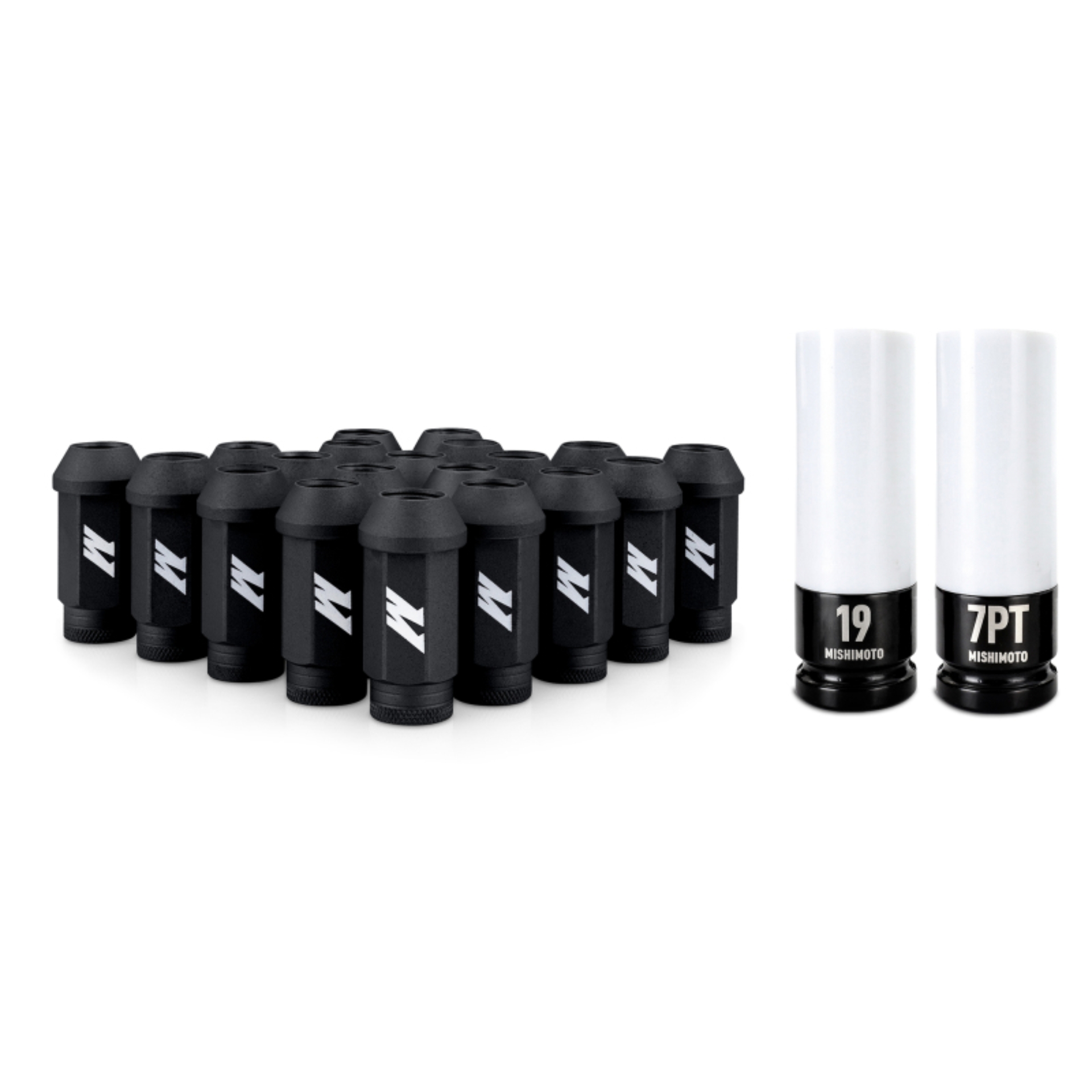Picture of Mishimoto Steel Locking Lug Nuts M14x1.5 20pc Set Black
