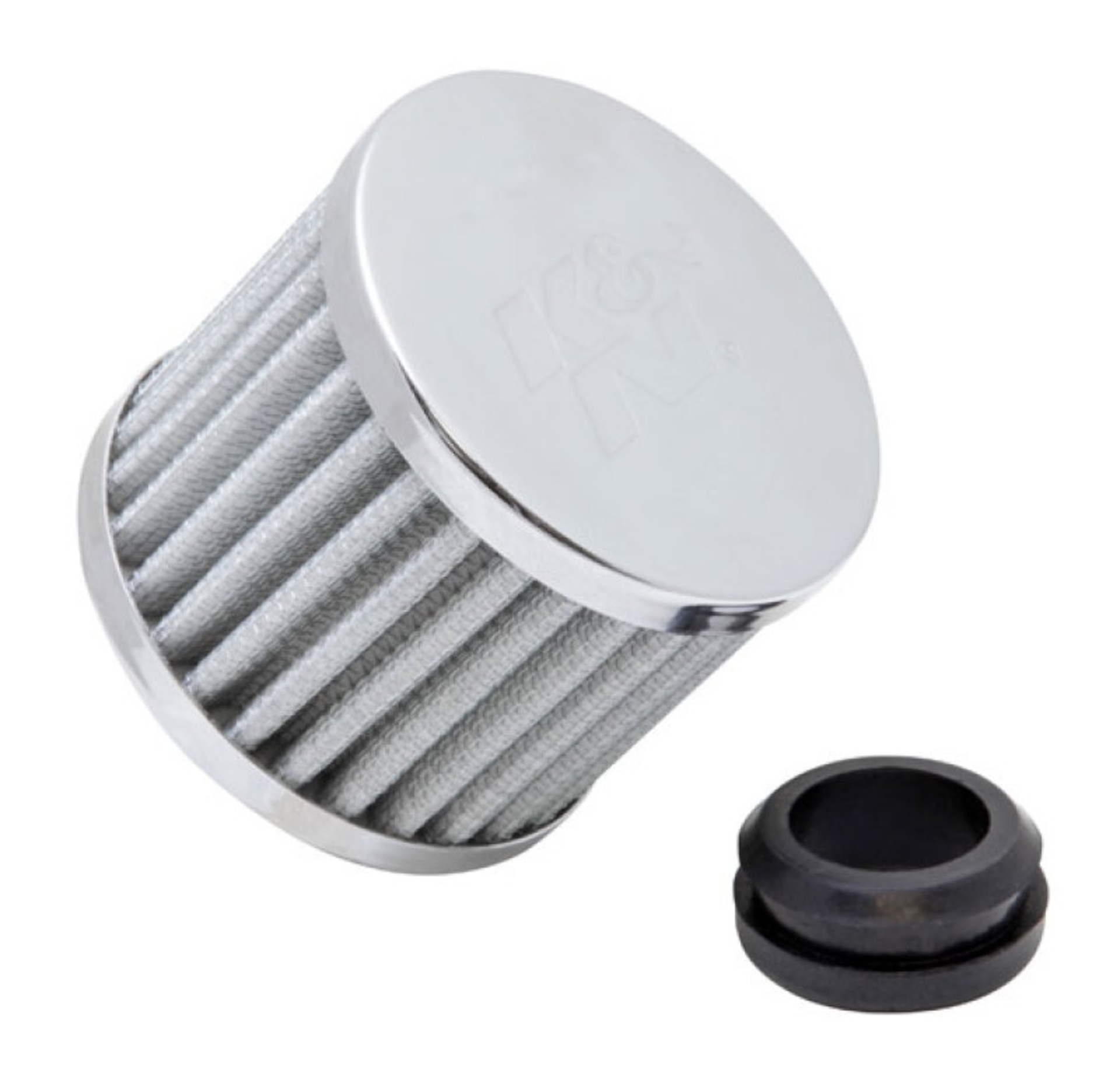 Picture of K&N Breather 1in Flg W/1in-1/4in Grmt 3in od X 2-3/8in h