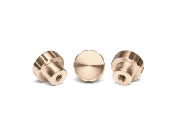 Picture of WeatherTech CupFone & CupFone XL w/ Hand Sanitizer Billet Knobs - Rose Gold (3 Pack)
