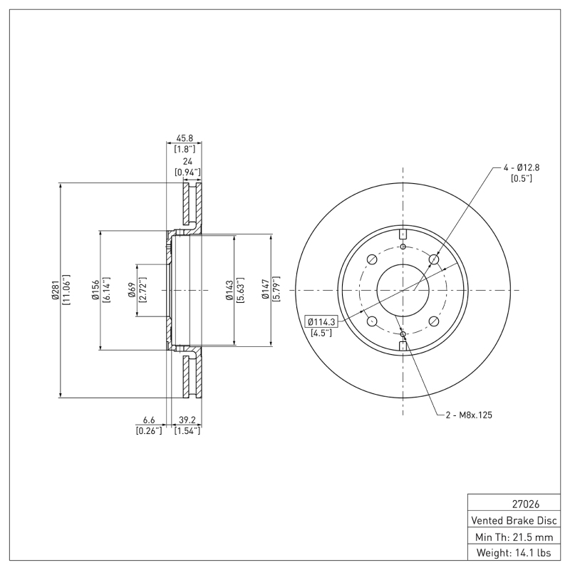 Picture of DFC Brake Rotors-Plain - 600-27026
