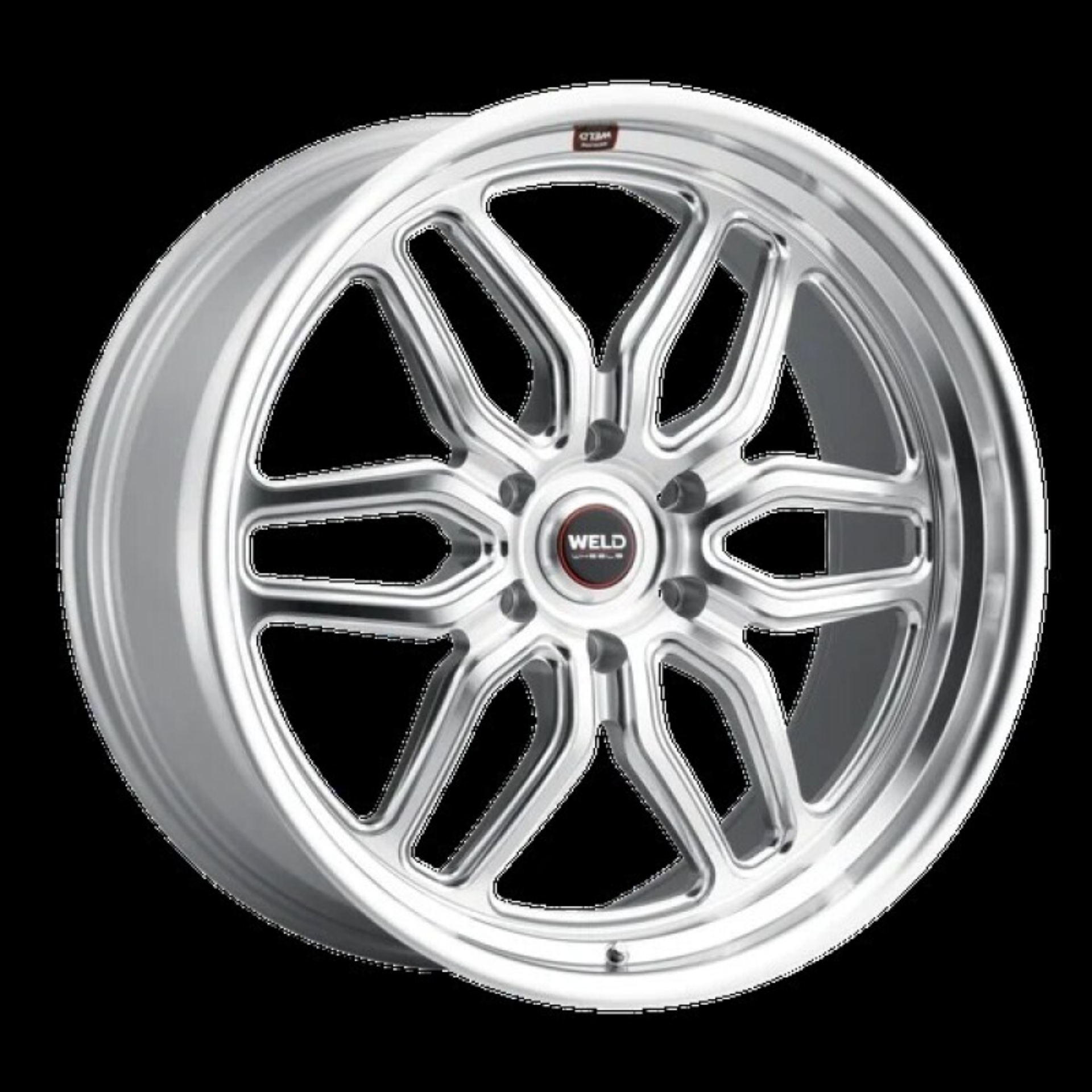Picture of Weld Racing 17x11 Laguna Drag 5x127 ET44 BS4.25 Gloss Sil Mach DIA 78.1