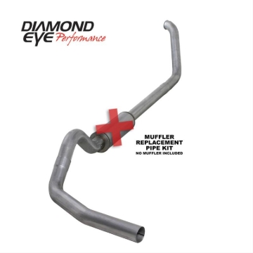Picture of Diamond Eye 00-03 Ford F250/F350 7.3L 4in Turbo-Back Single Aluminized Muffler Replacement Pipe