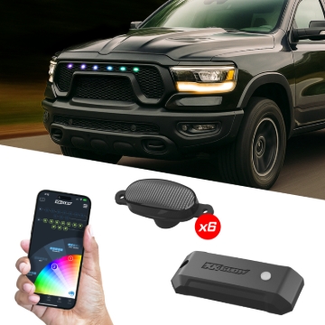 Picture of XK Glow XKmax Pre-Runner Style RGBW LED Grill Pods - 6pc