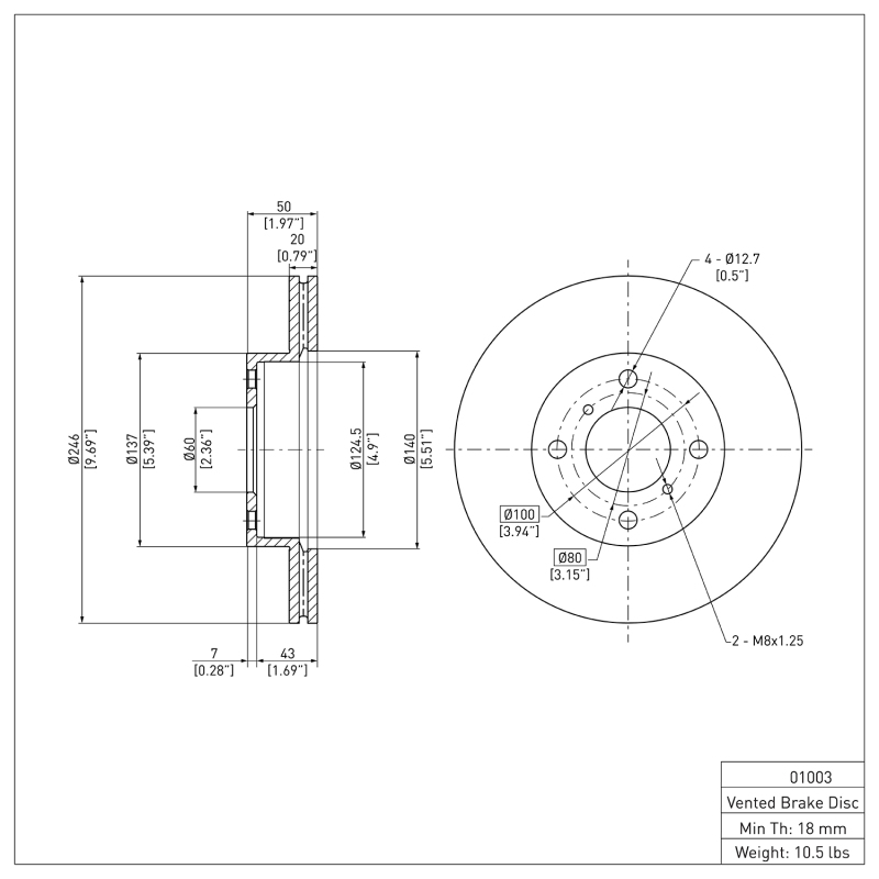 Picture of DFC Brake Rotors-Plain - 600-01003