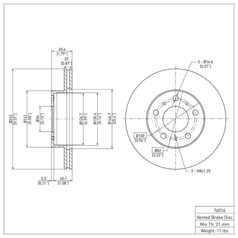 Picture of DFC Brake Rotors-Plain - 600-76016