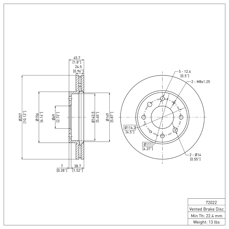 Picture of DFC Brake Rotors-Plain - 600-72022