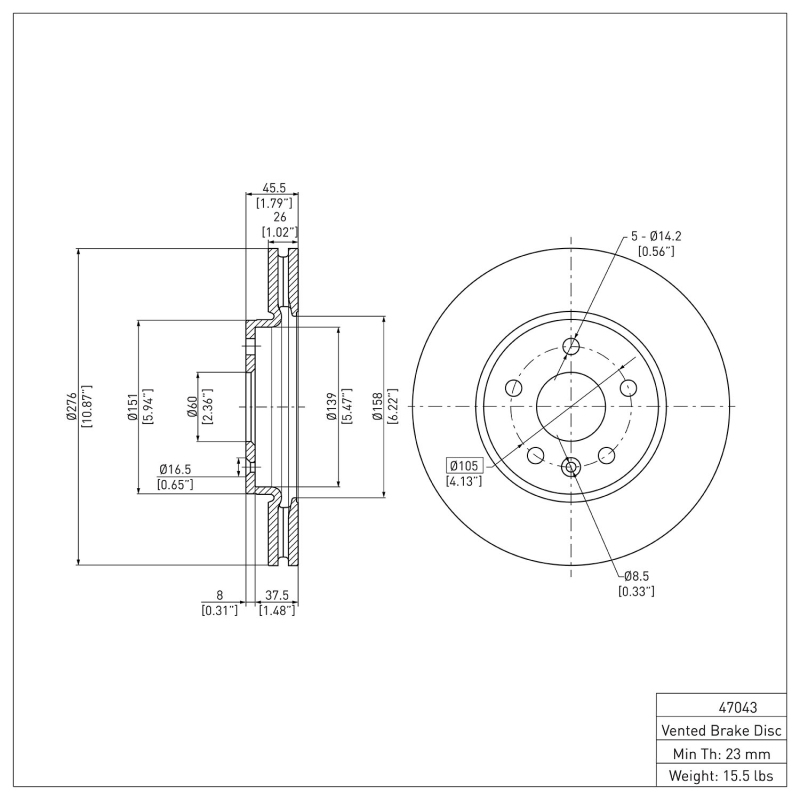 Picture of DFC Brake Rotors-Plain - 600-47043
