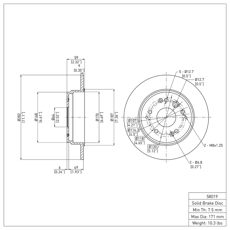 Picture of DFC Brake Rotors-Plain - 600-58019