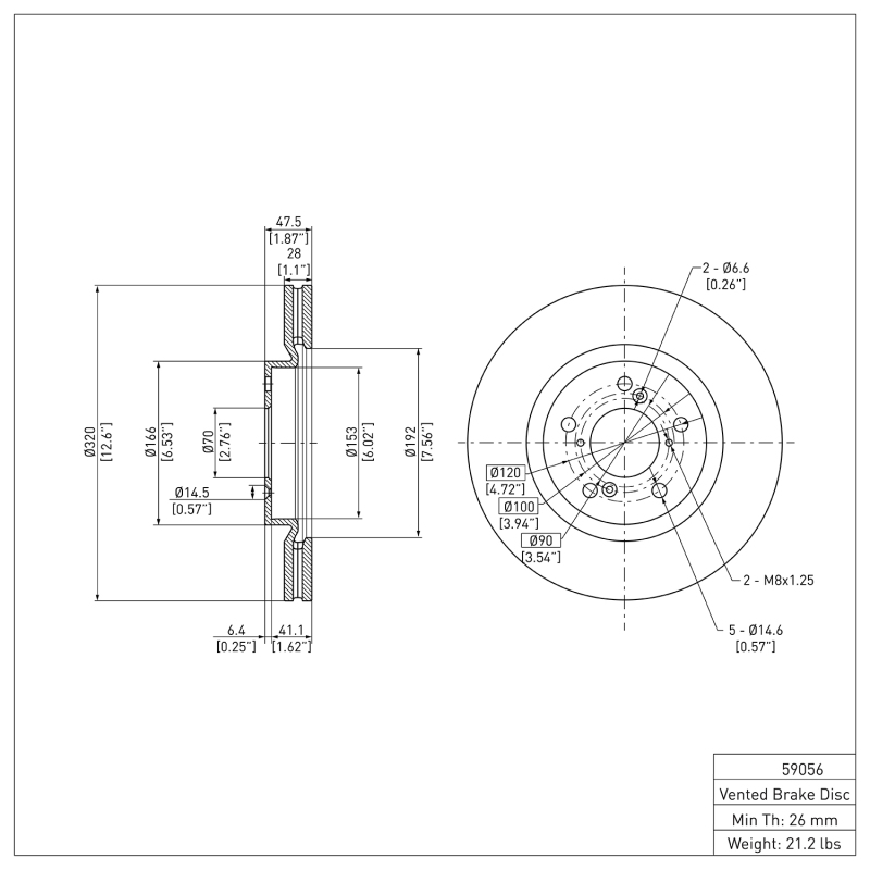 Picture of DFC 09-14 Acura TL Front Brake Rotor