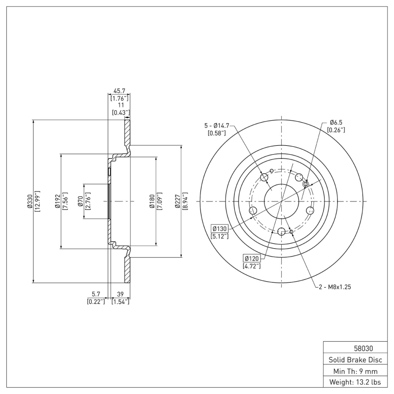 Picture of DFC 17-20 Acura MDX Rear Brake Rotor
