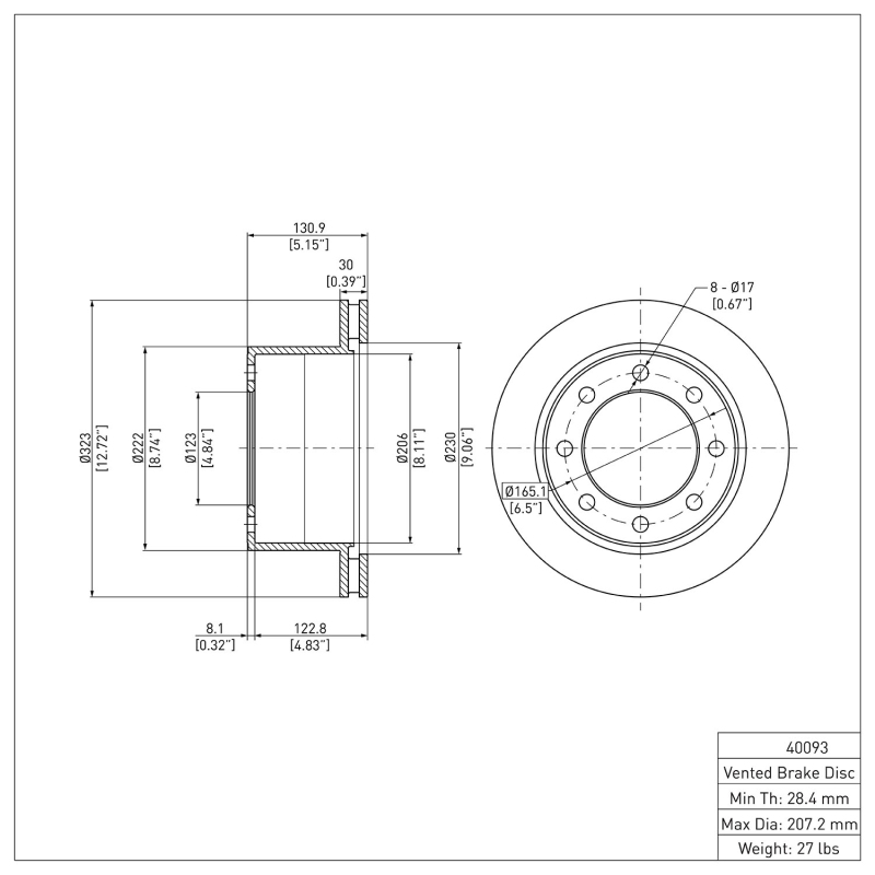 Picture of DFC 00-02 Dodge Ram 3500 Rear GeoSPEC Coated Rotor