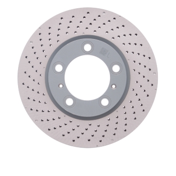 Picture of DFC 13-16 Porsche Boxster Left Front Drilled Hi-Carbon Alloy Geomet Coated Rotor