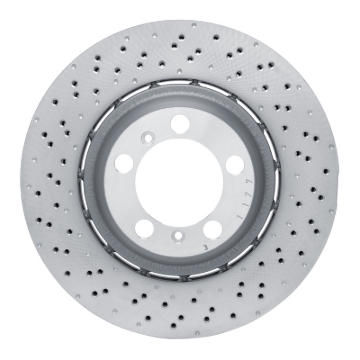 Picture of DFC 13-19 Porsche 911 Left Rear Drilled Hi-Carbon Alloy Geomet Coated Rotor