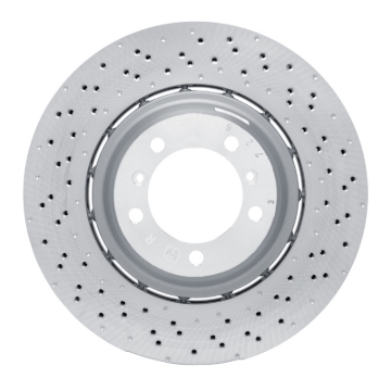 Picture of DFC 16-23 Porsche Cayman Right Rear Drilled Hi-Carbon Alloy Geomet Coated Rotor