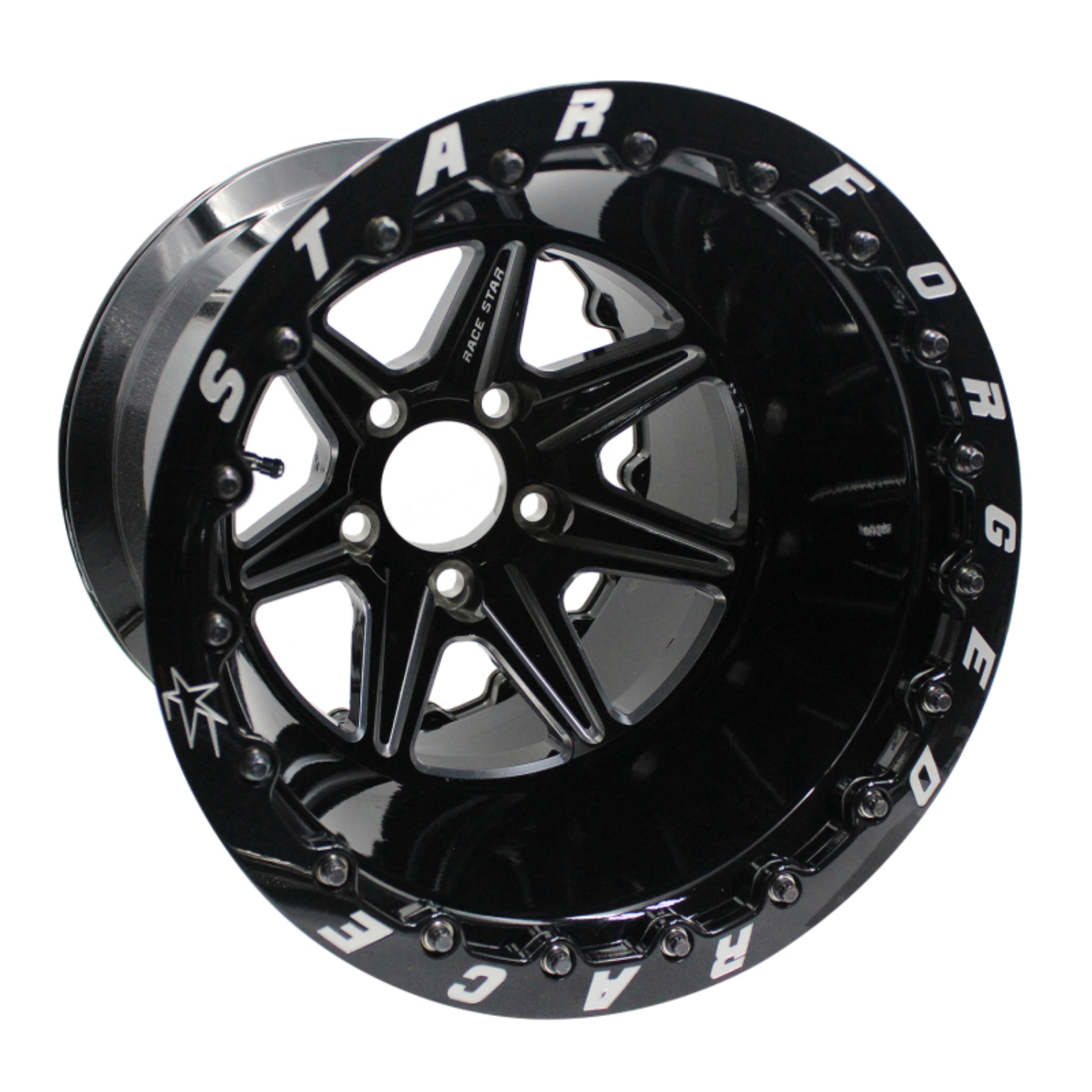Picture of Race Star 72 ValStar 16x16 / 5x4.75BC / 5BS / 3.072in CB / Black w/Machined Accents Wheel